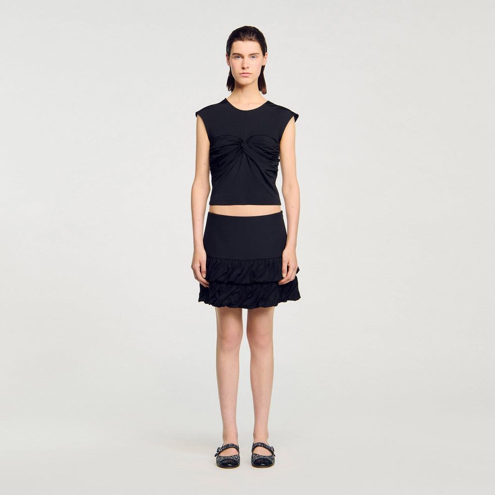 Sandro / Draped T-shirt Black
