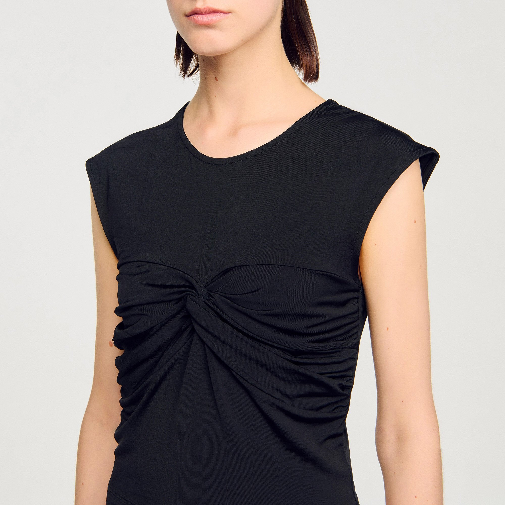 Sandro / Draped T-shirt Black