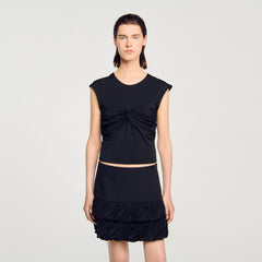 Sandro / Draped T-shirt Black