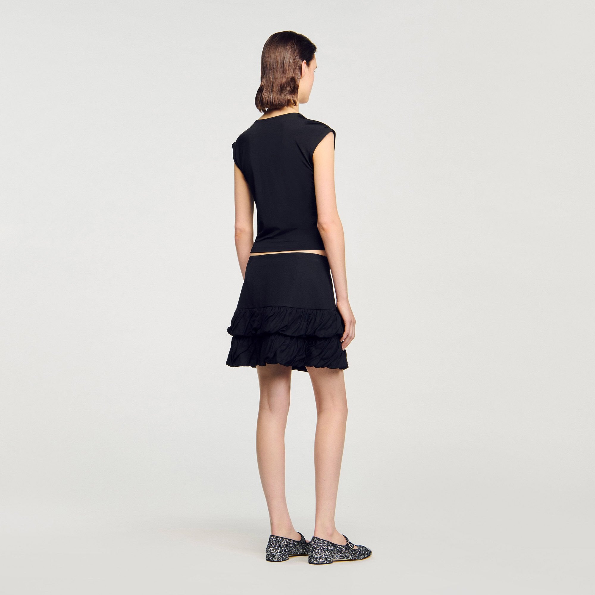 Sandro / Draped T-shirt Black