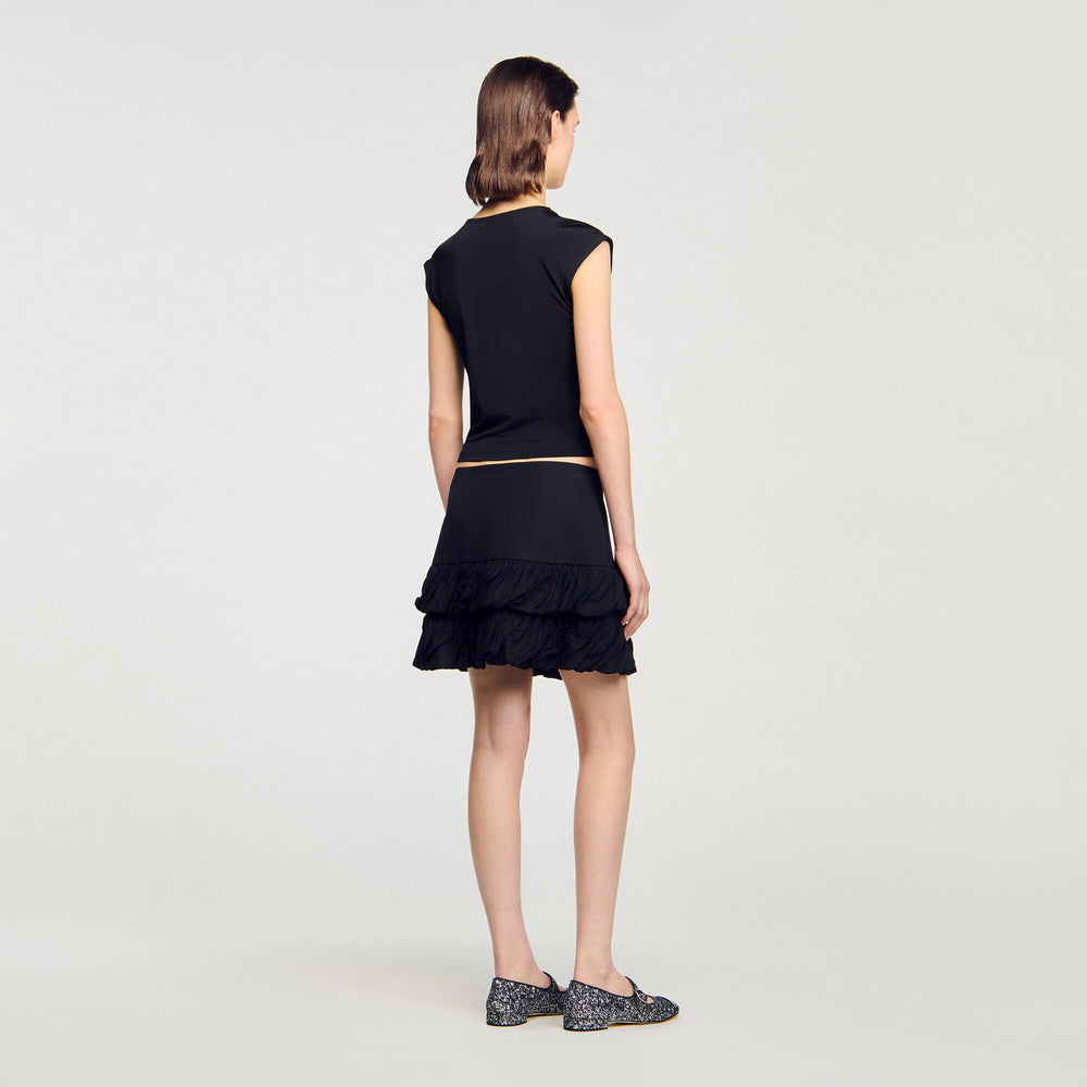 Sandro / Draped T-shirt Black