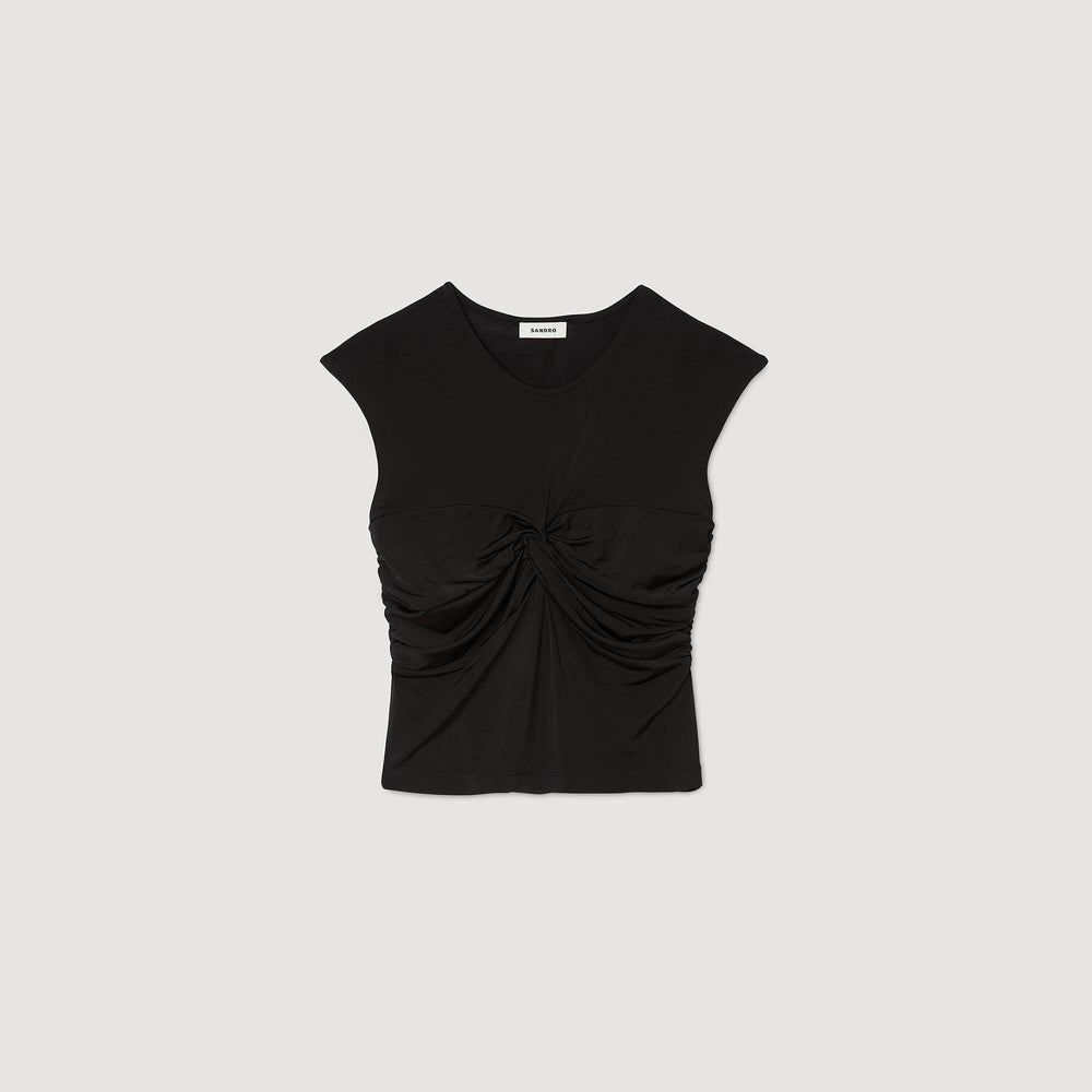 Sandro / Draped T-shirt Black