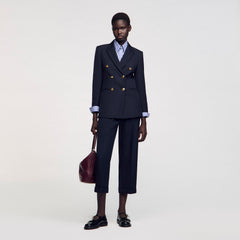 Sandro / Double-breasted suit jacket Navy Blue