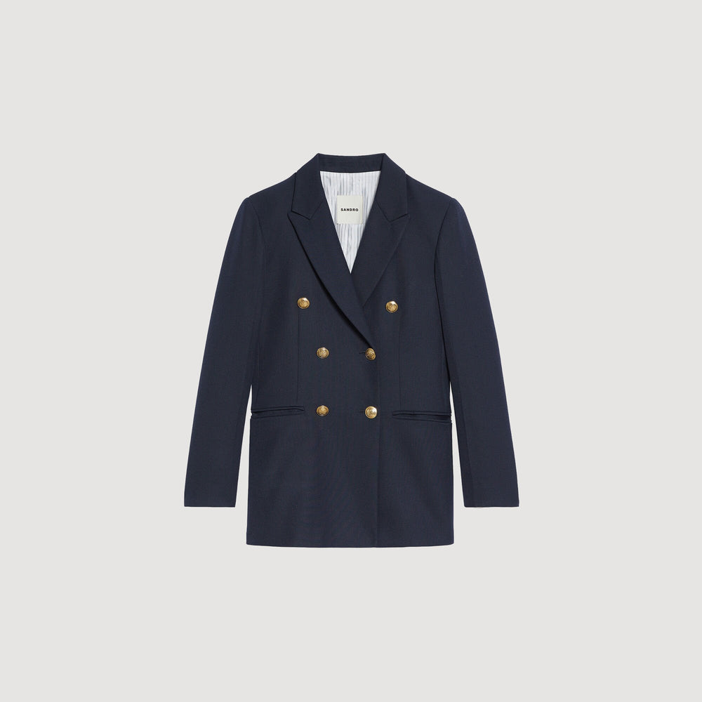 Sandro / Double-breasted suit jacket Navy Blue