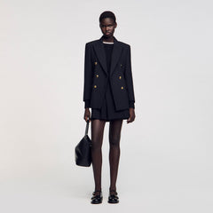 Sandro / Double-breasted suit jacket Black