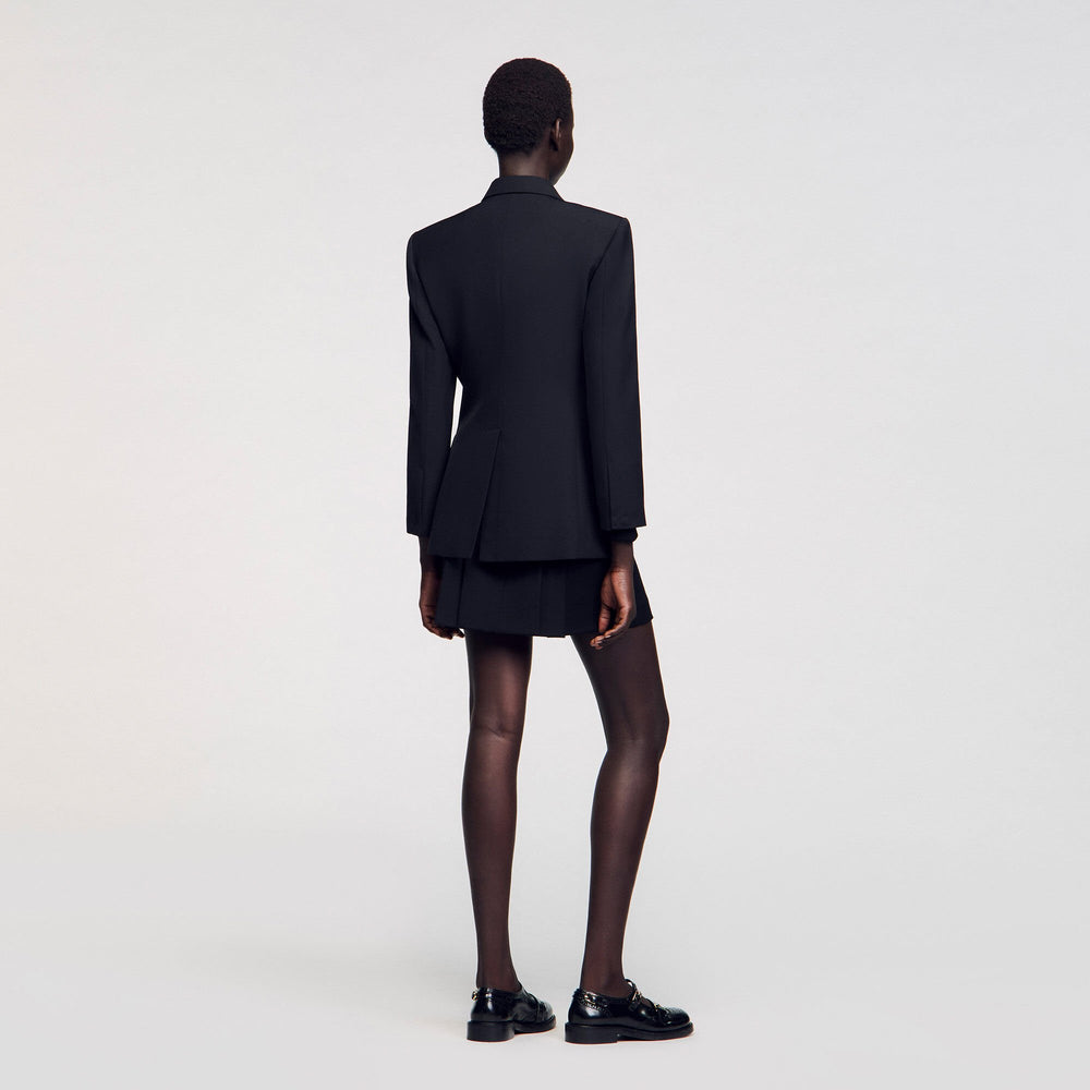 Sandro / Double-breasted suit jacket Black