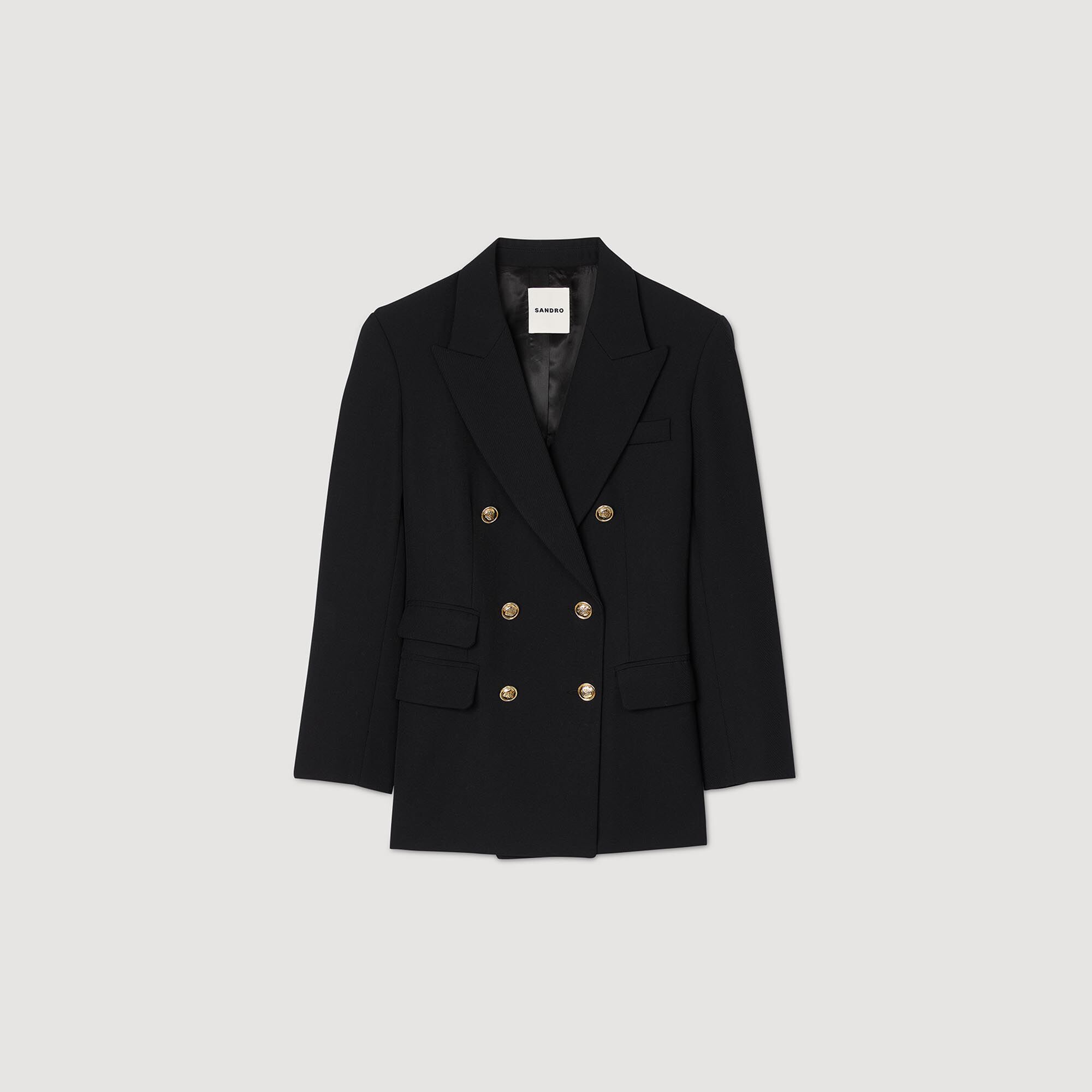 Sandro / Double-breasted suit jacket Black