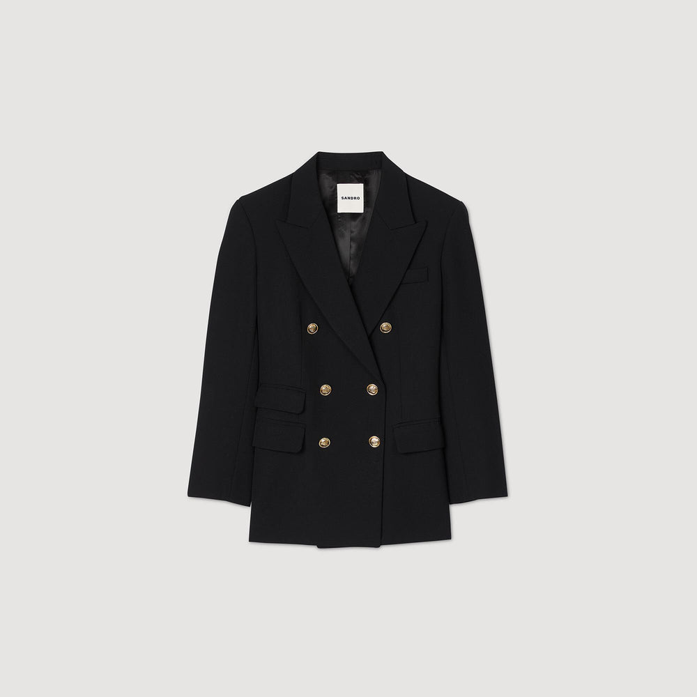 Sandro / Double-breasted suit jacket Black