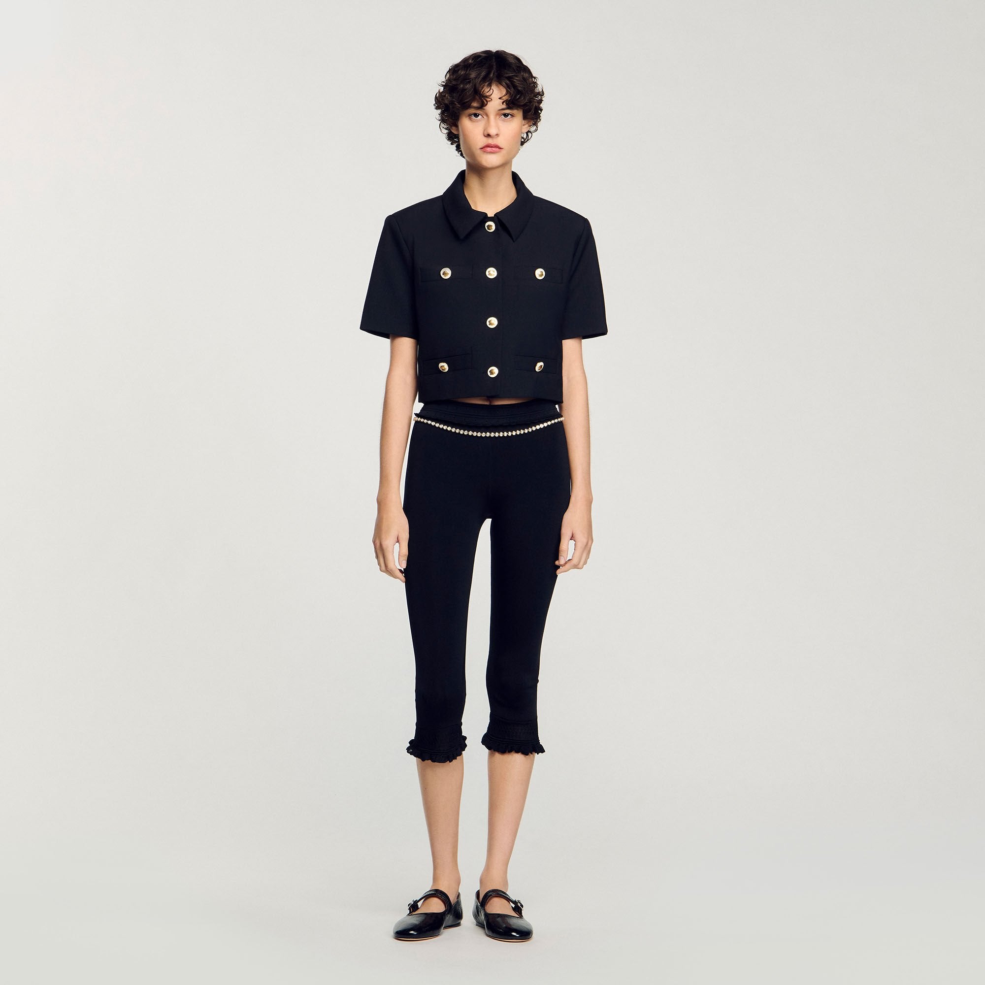 Sandro / Short-sleeved jacket Black