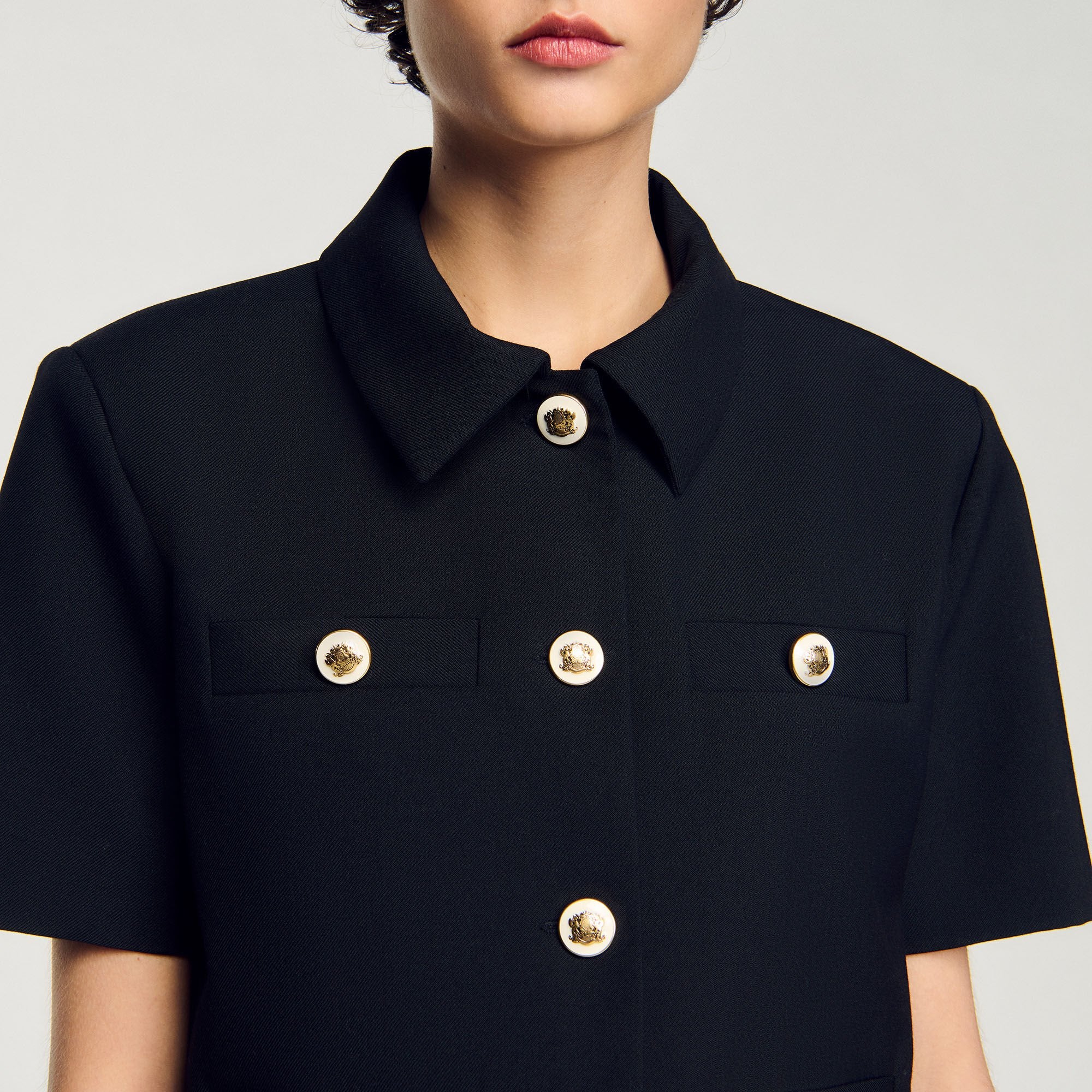 Sandro / Short-sleeved jacket Black