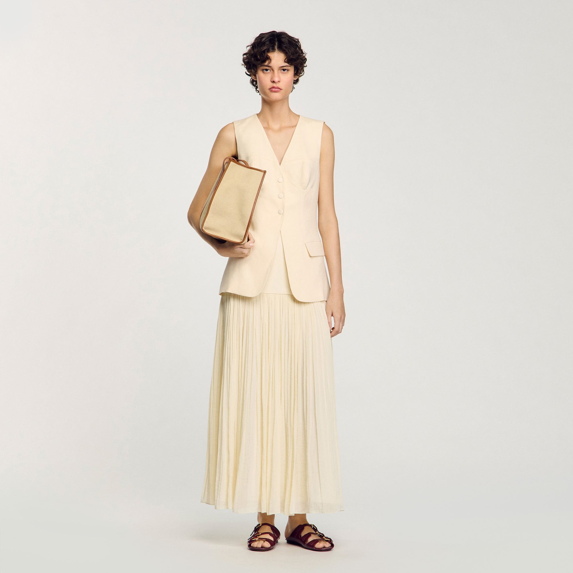 Sandro / Sleeveless vest Ecru