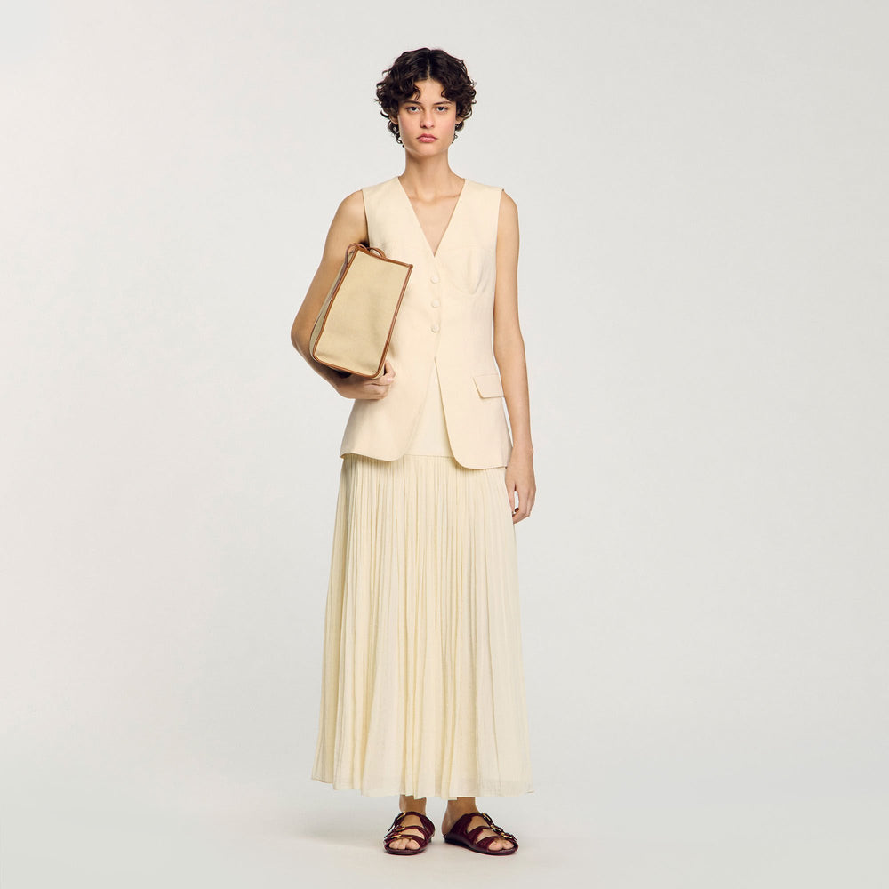 Sandro / Sleeveless vest Ecru