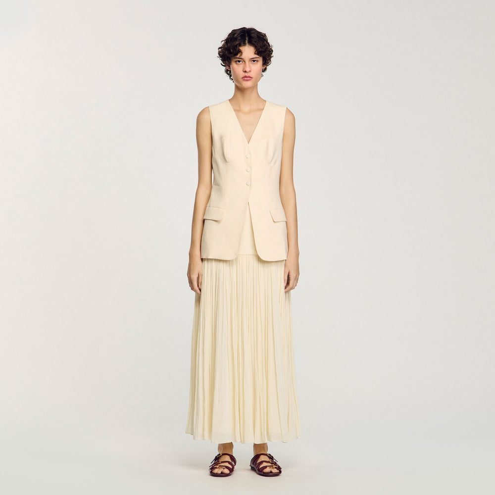 Sandro / Sleeveless vest Ecru