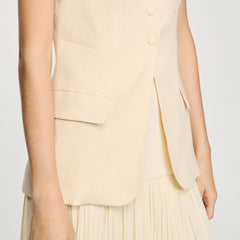 Sandro / Sleeveless vest Ecru