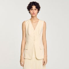Sandro / Sleeveless vest Ecru
