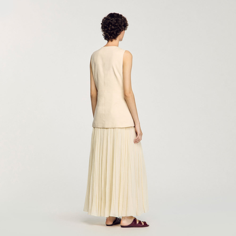 Sandro / Sleeveless vest Ecru