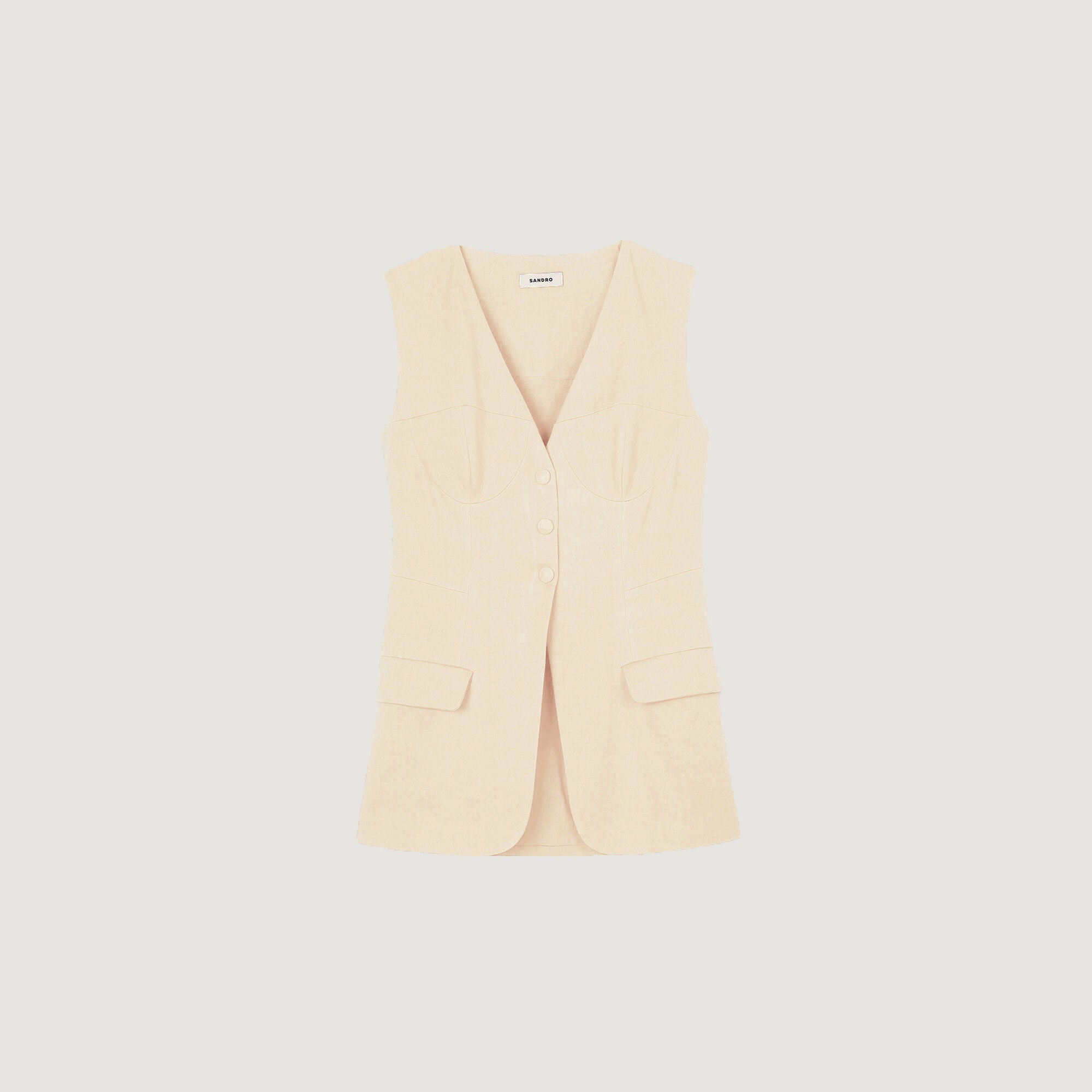 Sandro / Sleeveless vest Ecru