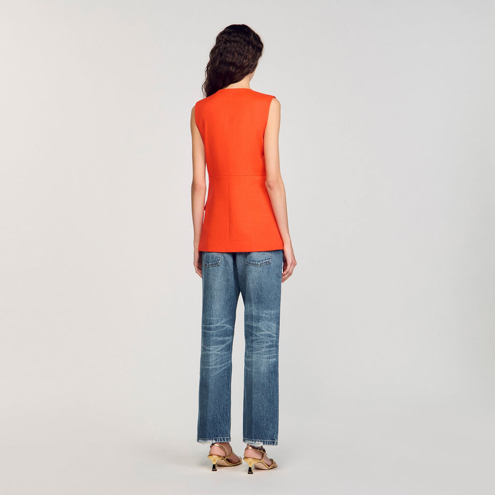 Sandro / Sleeveless vest Orange