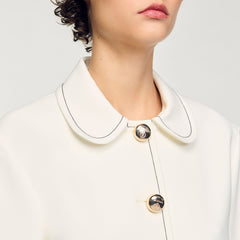 Sandro / Peter Pan collar cropped jacket Ecru