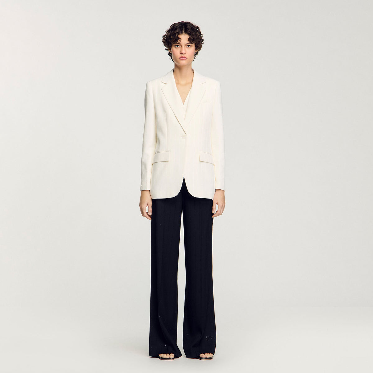 Sandro / Sequinned suit jacket Ecru