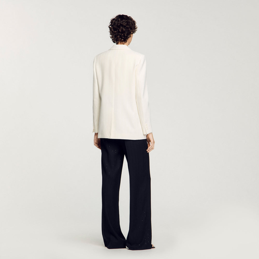 Sandro / Sequinned suit jacket Ecru