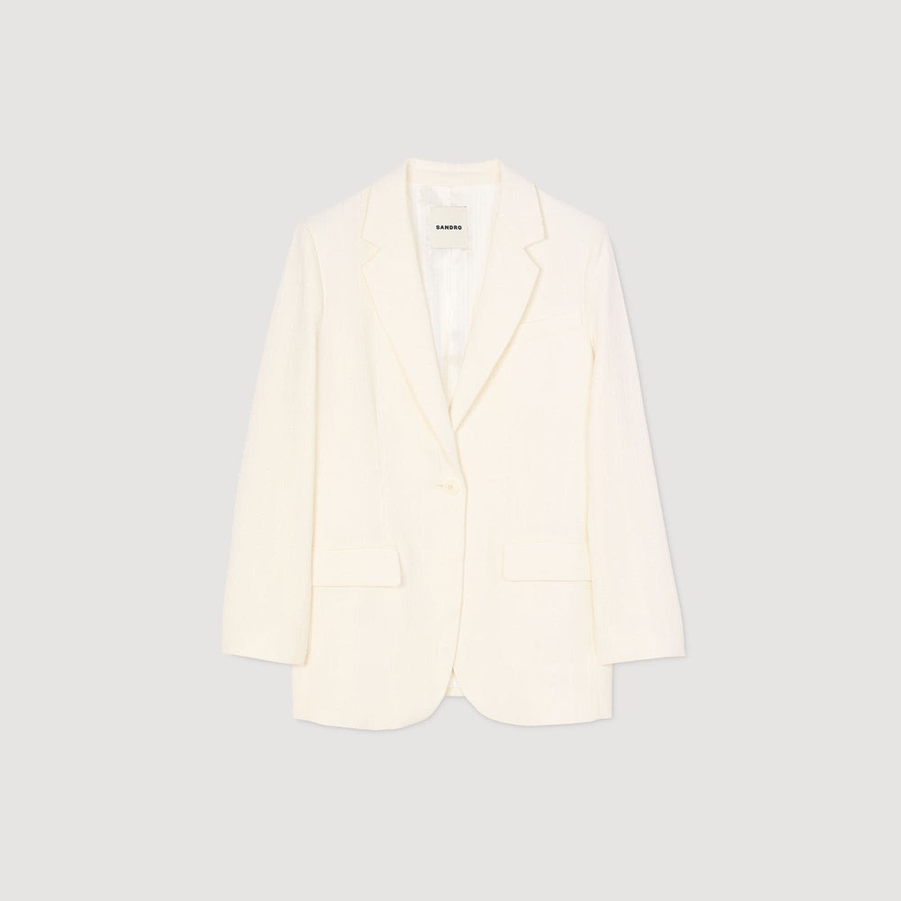 Sandro / Sequinned suit jacket Ecru