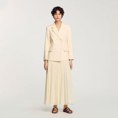 Sandro / Double-breasted suit jacket Ecru