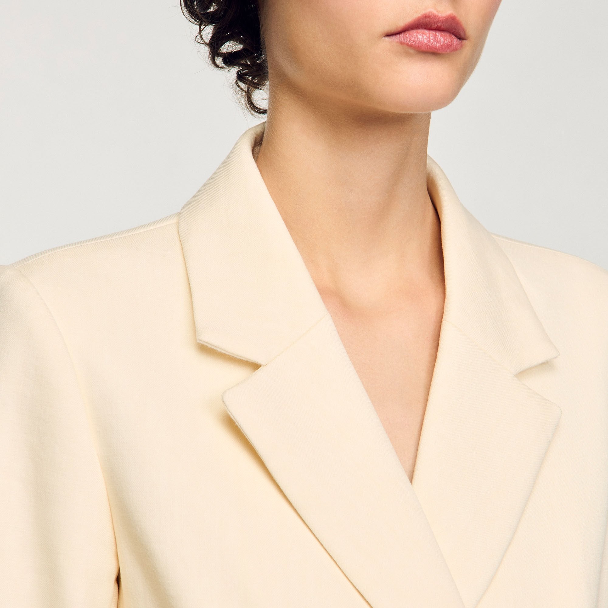 Sandro / Double-breasted suit jacket Ecru