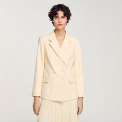 Sandro / Double-breasted suit jacket Ecru