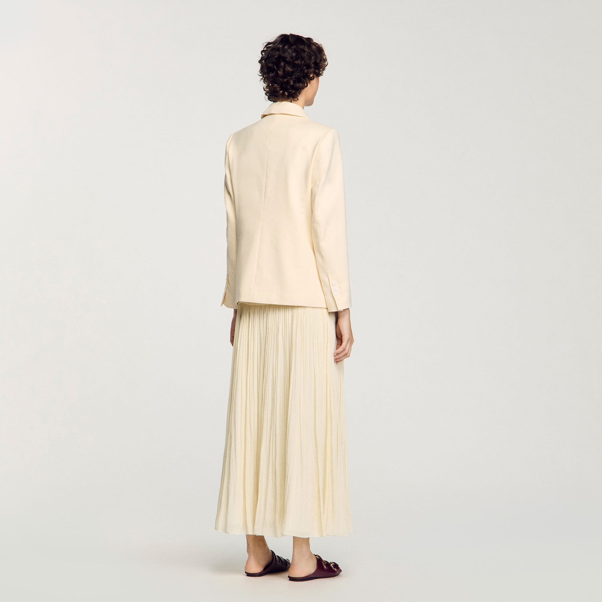 Sandro / Double-breasted suit jacket Ecru