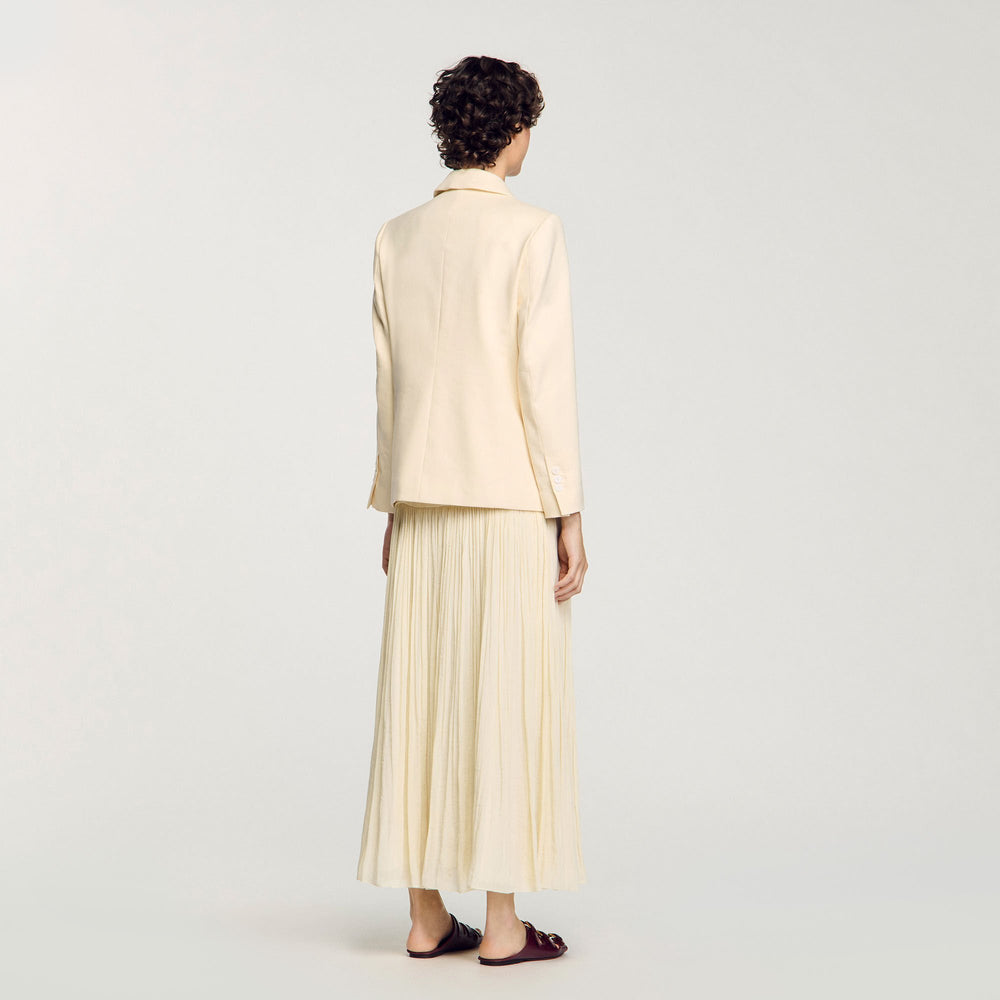 Sandro / Double-breasted suit jacket Ecru