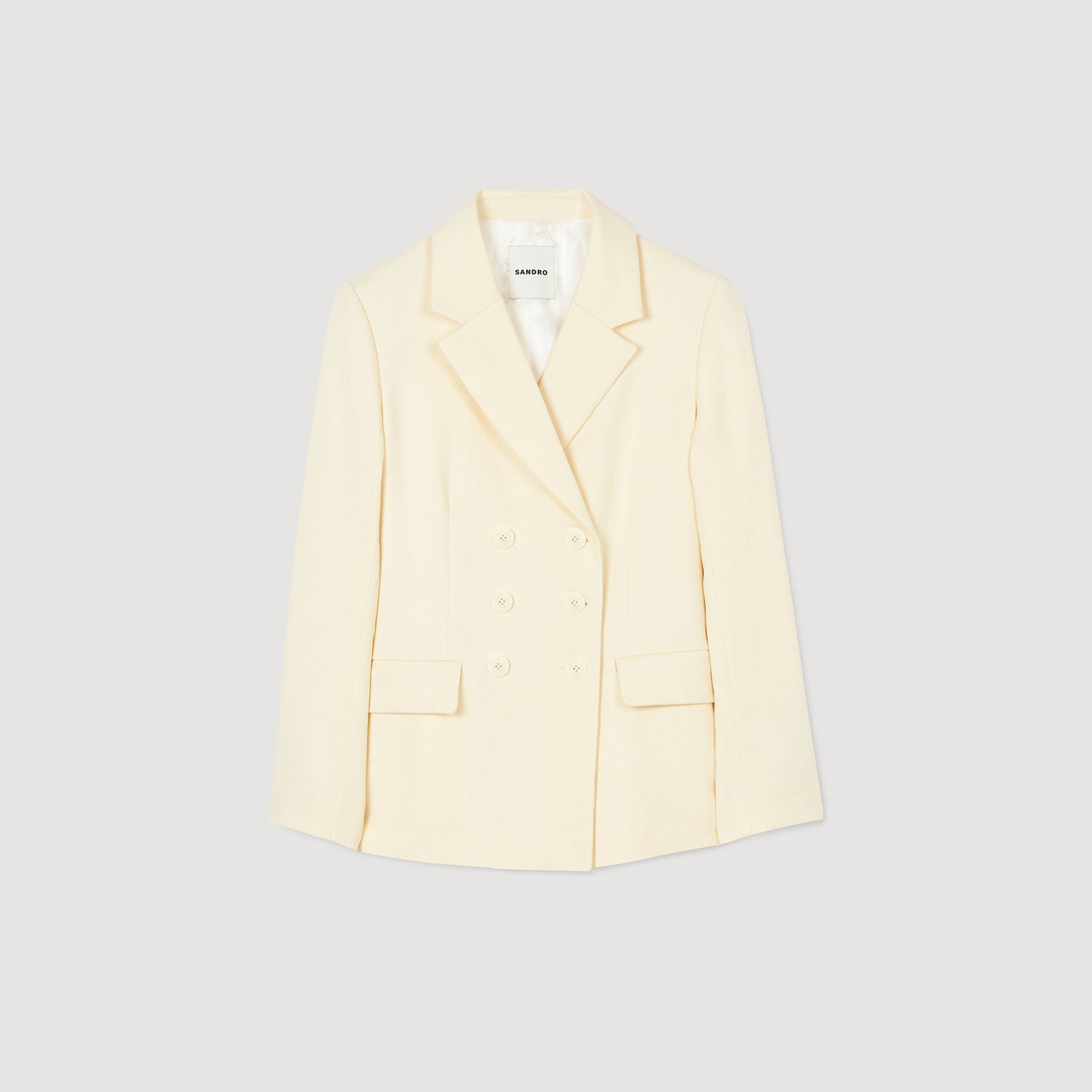 Sandro / Double-breasted suit jacket Ecru
