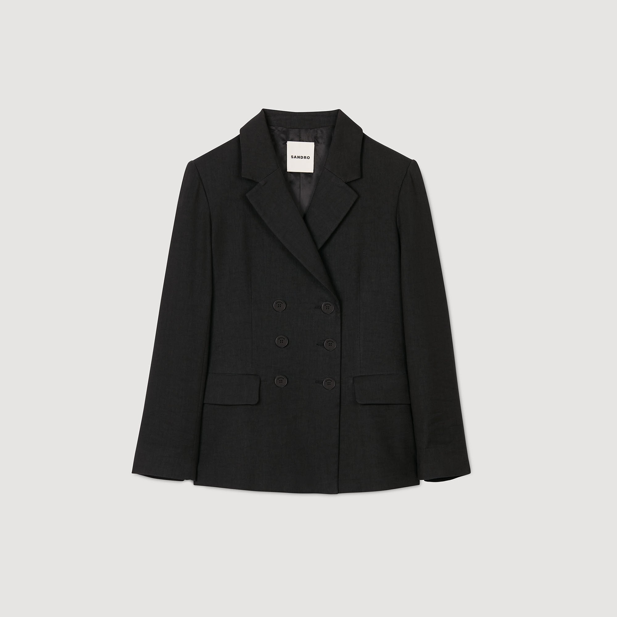 Sandro / Double-breasted suit jacket Black