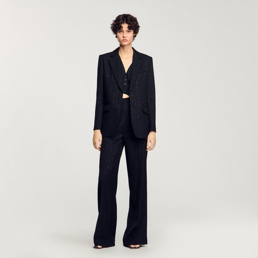 Sandro / Sequinned suit jacket Black