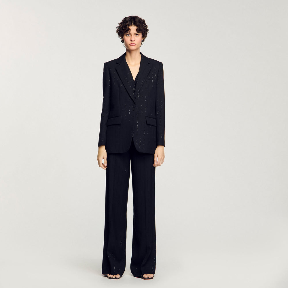 Sandro / Sequinned suit jacket Black