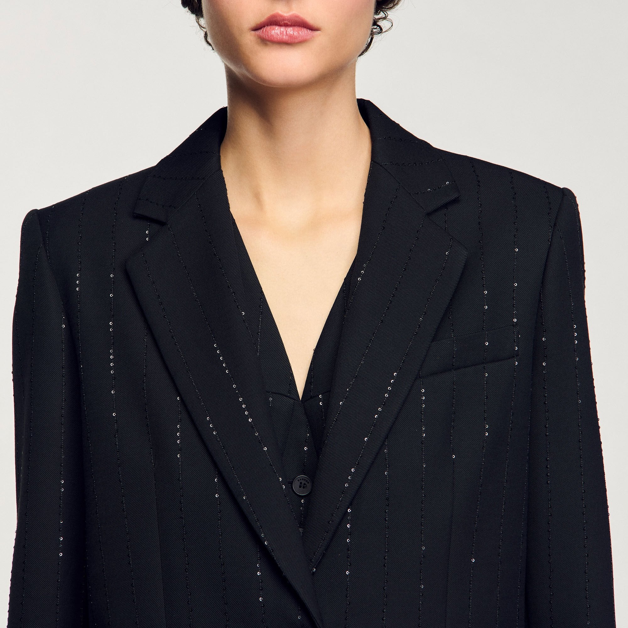 Sandro / Sequinned suit jacket Black
