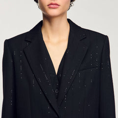 Sandro / Sequinned suit jacket Black