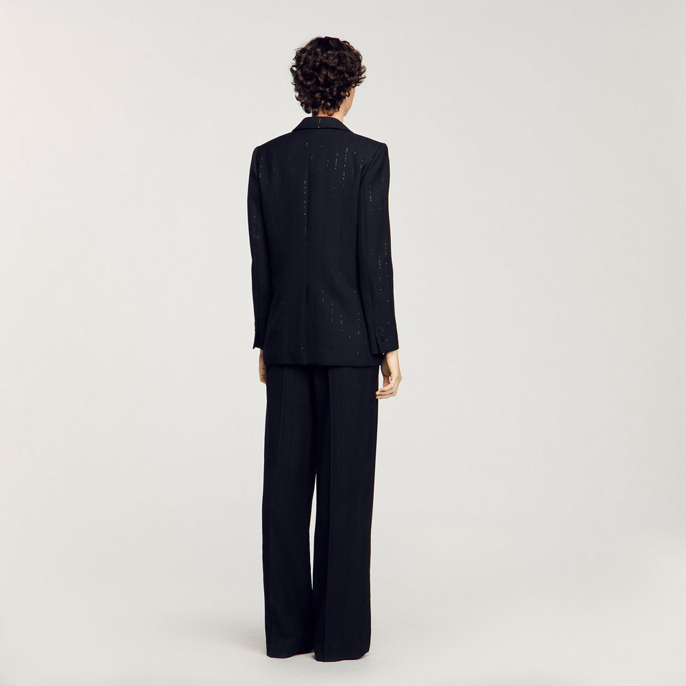 Sandro / Sequinned suit jacket Black