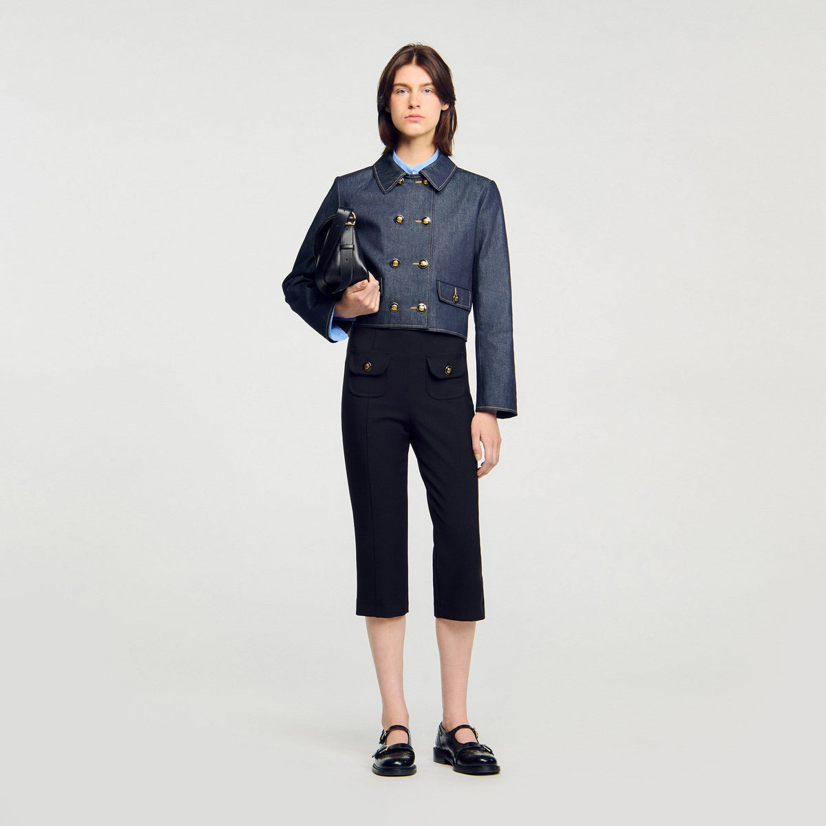 Sandro / Denim tailored jacket Deep Blue