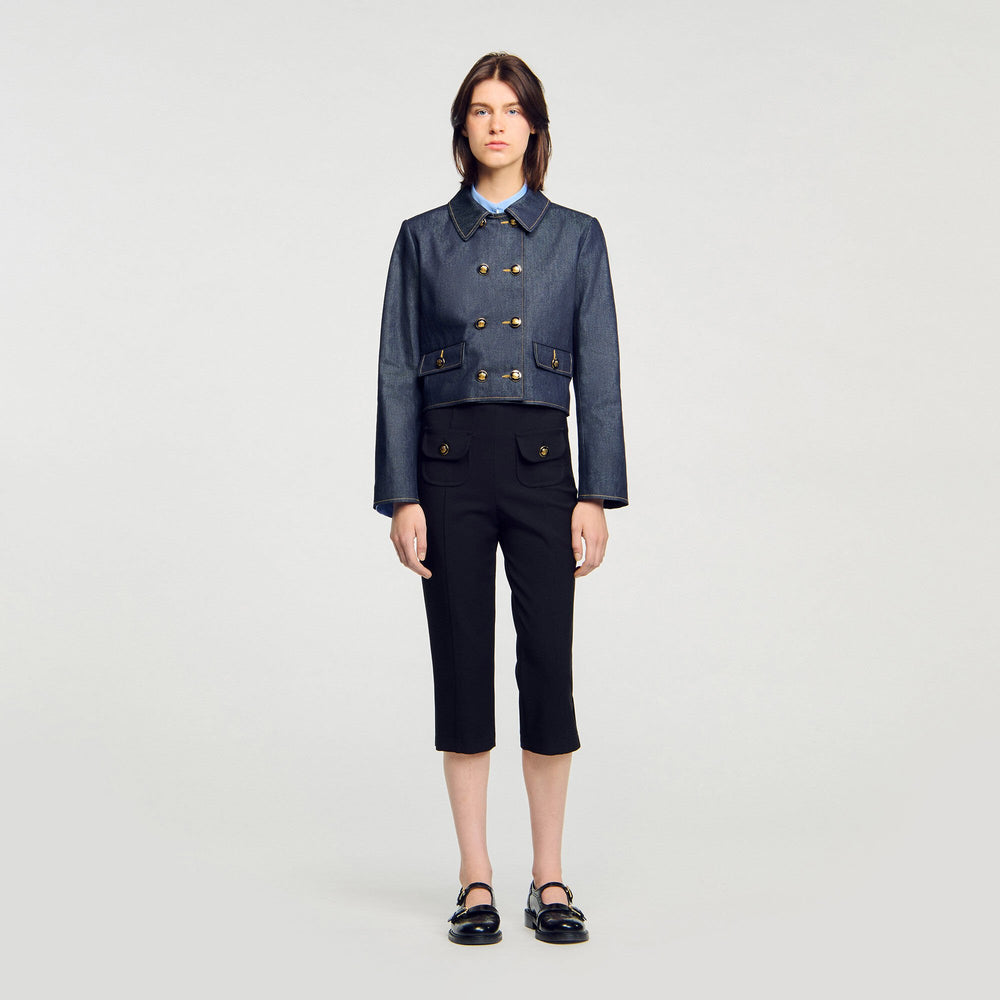 Sandro / Denim tailored jacket Deep Blue
