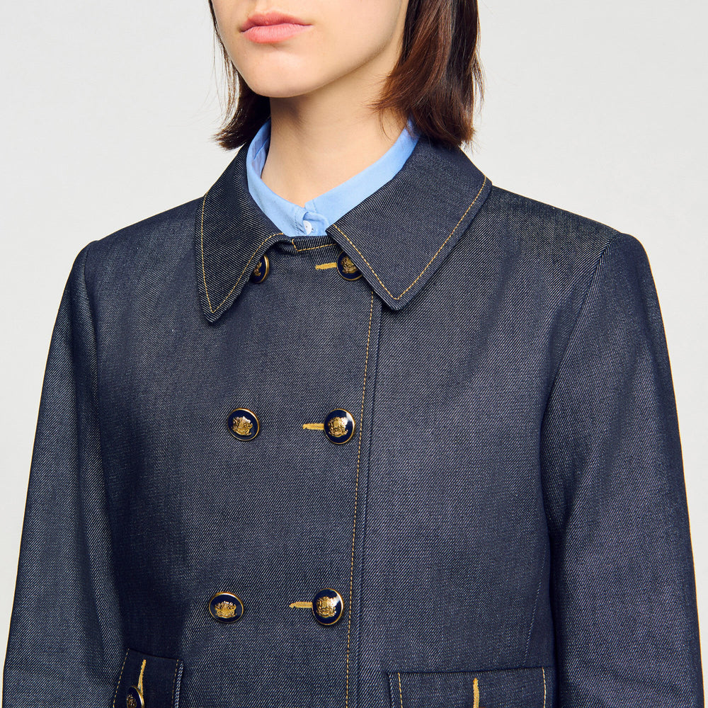 Sandro / Denim tailored jacket Deep Blue