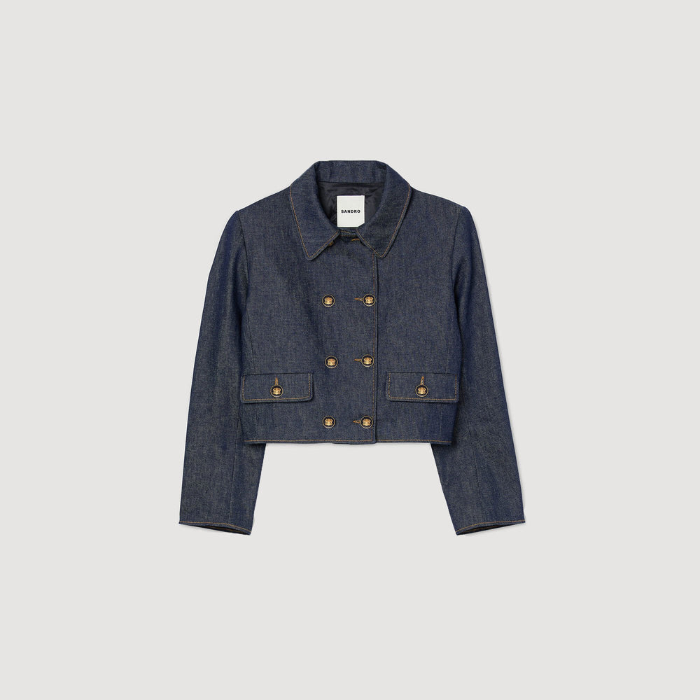 Sandro / Denim tailored jacket Deep Blue