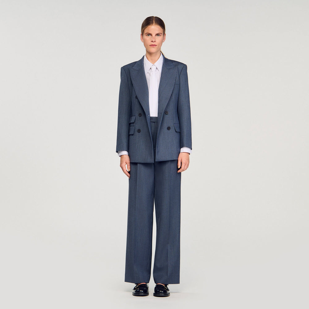 Sandro / Striped tailored jacket Blue
