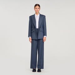 Sandro / Striped tailored jacket Blue