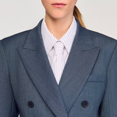 Sandro / Striped tailored jacket Blue