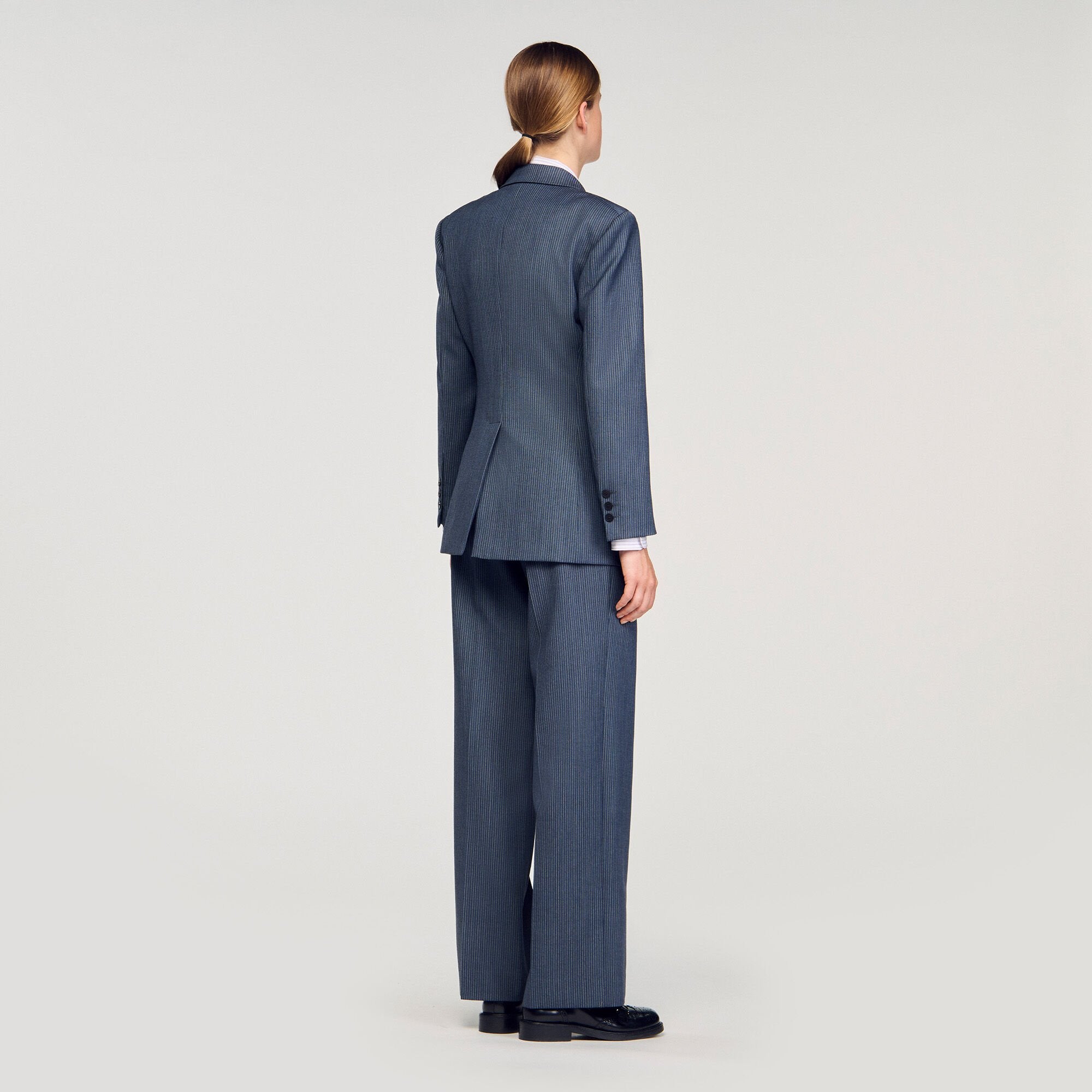 Sandro / Striped tailored jacket Blue