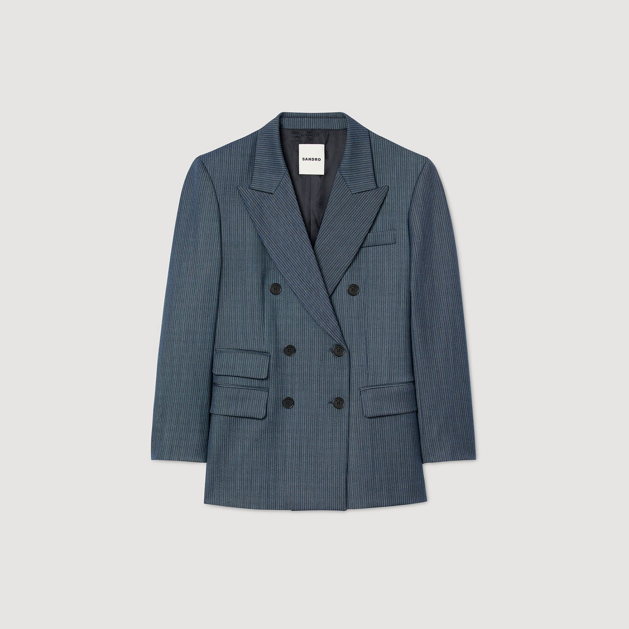 Sandro / Striped tailored jacket Blue