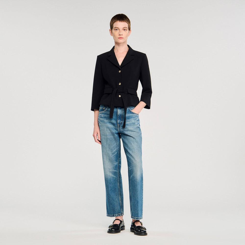Sandro / Short tailored jacket Black
