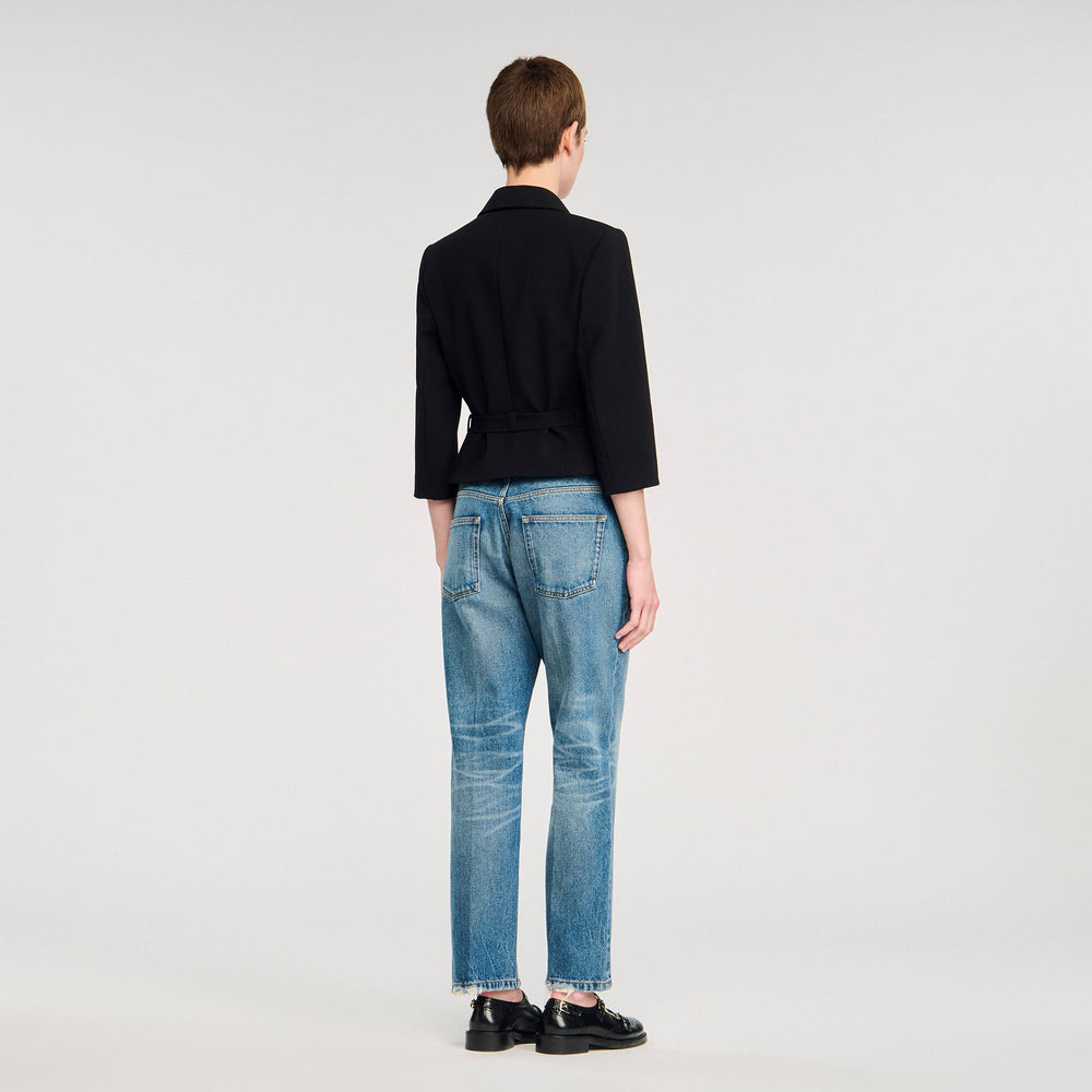 Sandro / Short tailored jacket Black