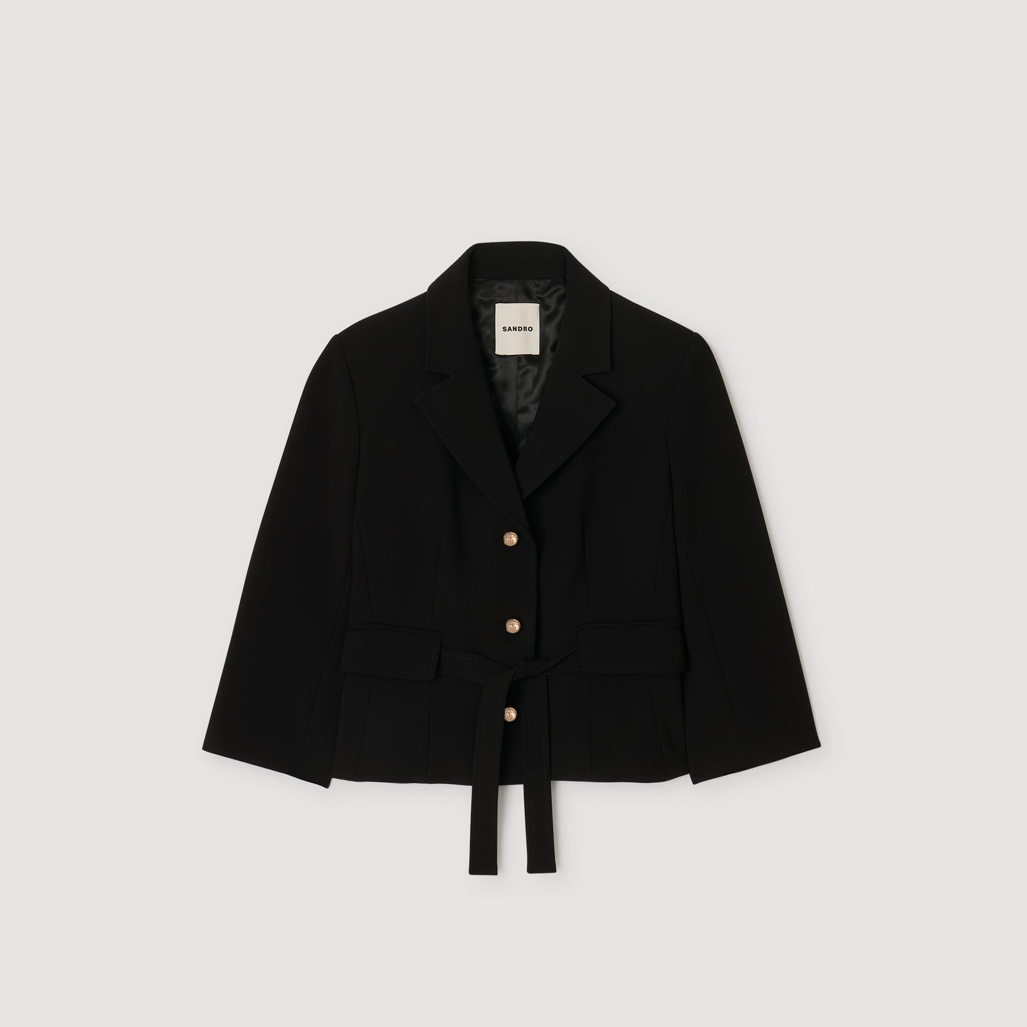 Sandro / Short tailored jacket Black